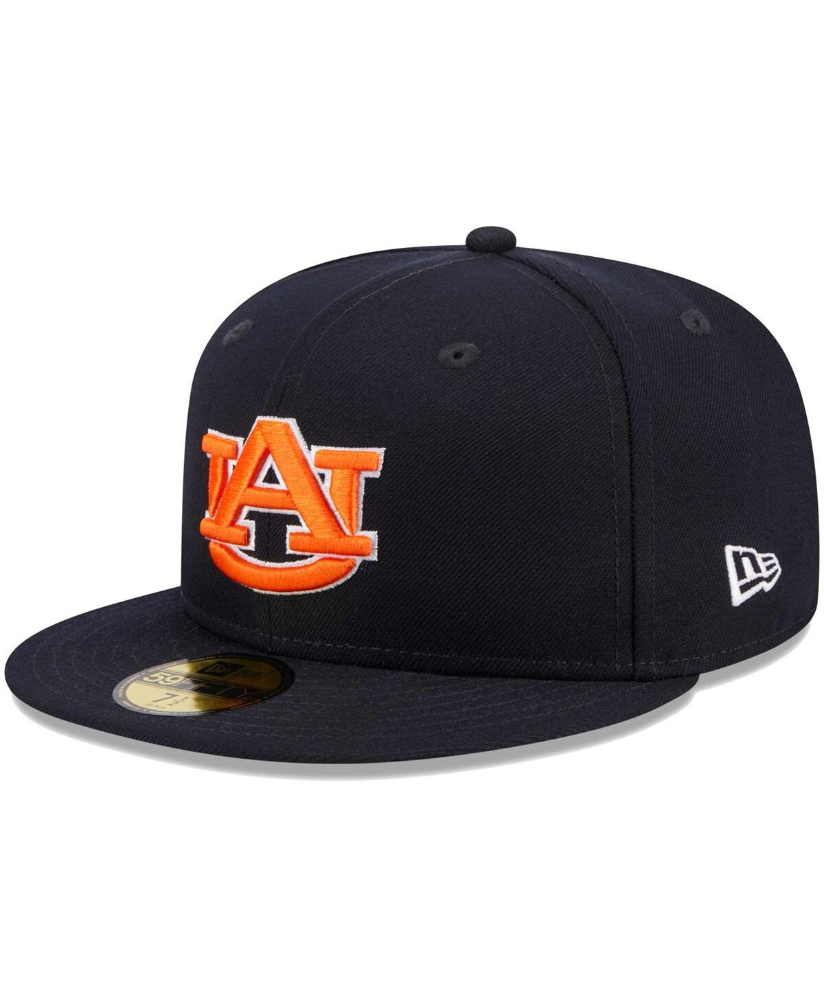 NEW ERA MEN'S NEW ERA NAVY AUBURN TIGERS EVERGREEN 59FIFTY FITTED HAT