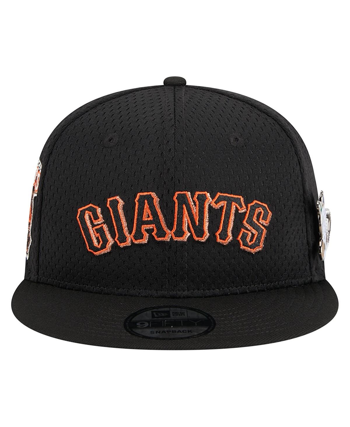 Shop New Era Men's  Black San Francisco Giants Post Up Pin 9fifty Snapback Hat