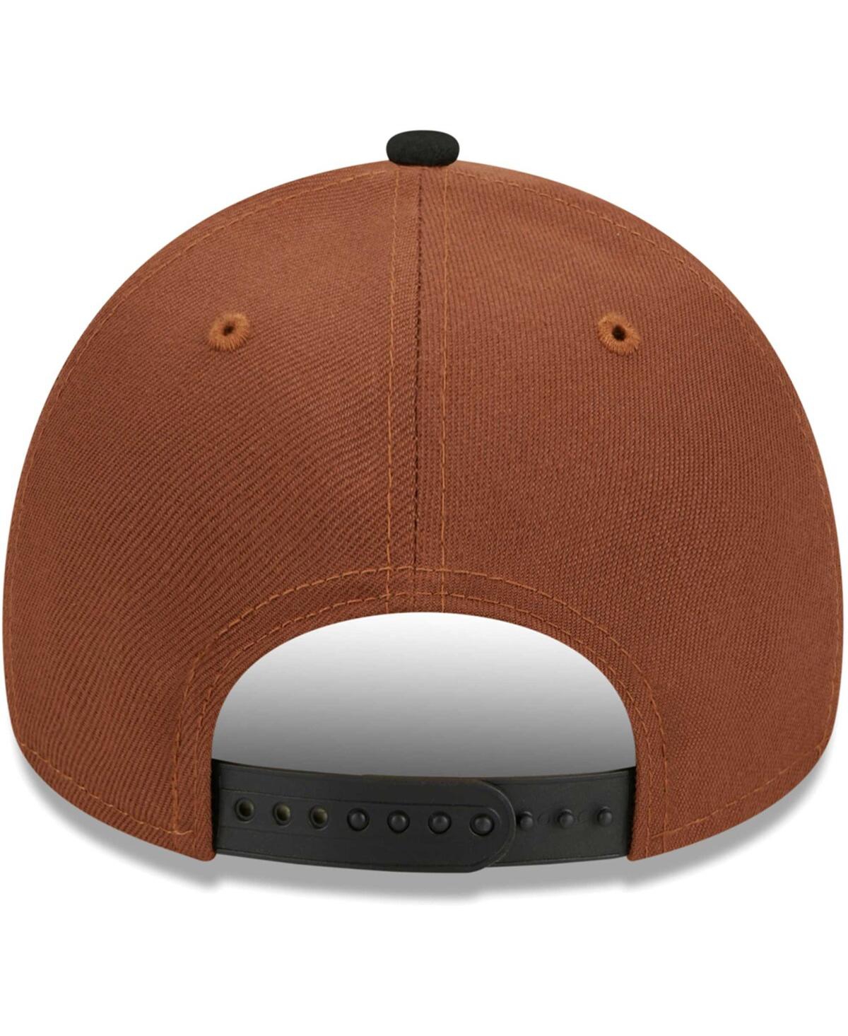 New Era Men's  Brown, Black Los Angeles Rams Harvest A-frame Super Bowl Lvi 9forty Adjustable Hat In Brown,black
