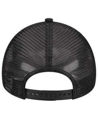 Men's Black Miami Marlins A-Frame 9FORTY Trucker Adjustable Hat