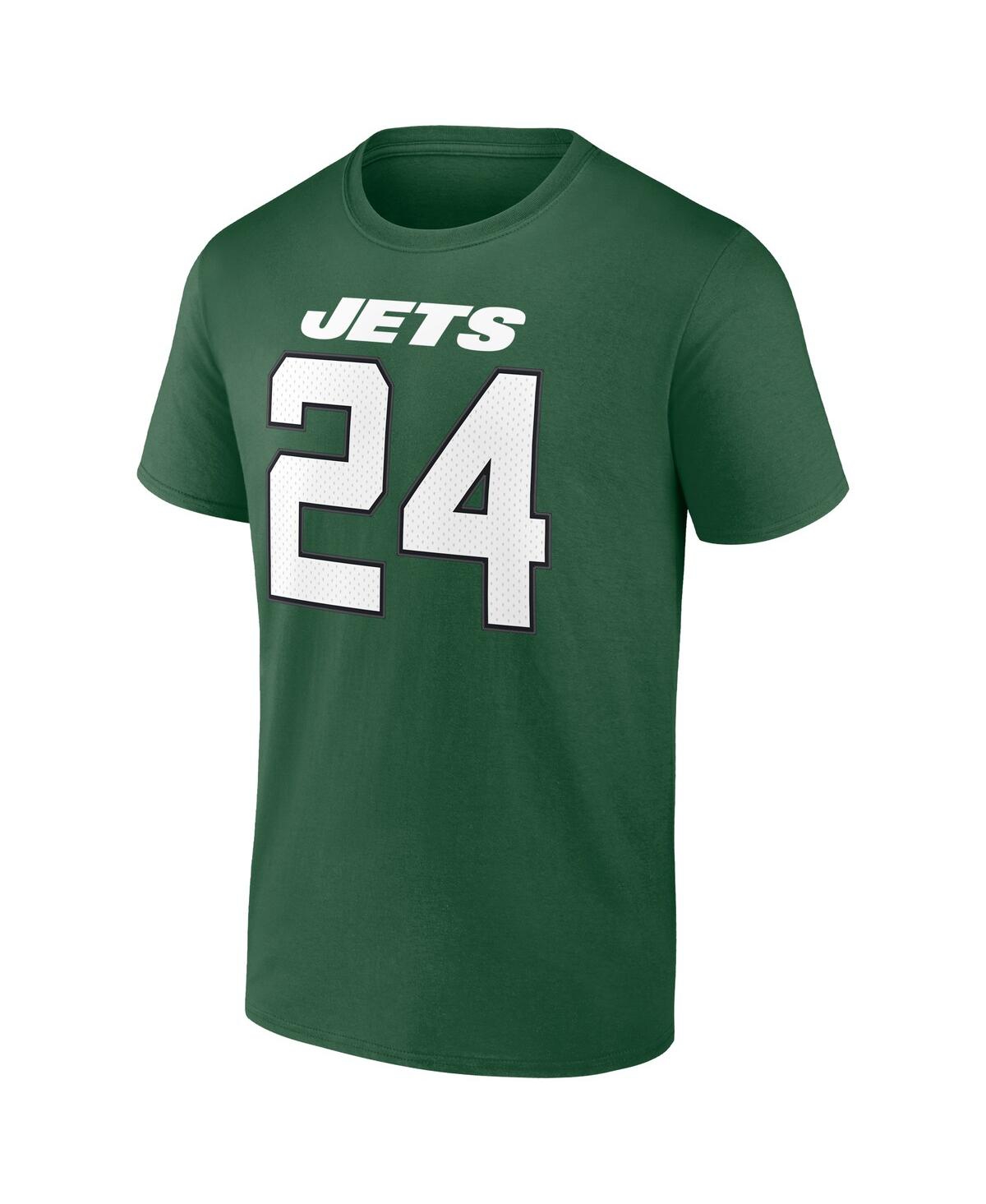 Men's Fanatics Darrelle RevisNew York Jets Retired Player Icon Name and Number T-shirt - Green