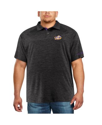 Men's Black LSU Tigers Big and Tall Down Swing Polo Shirt