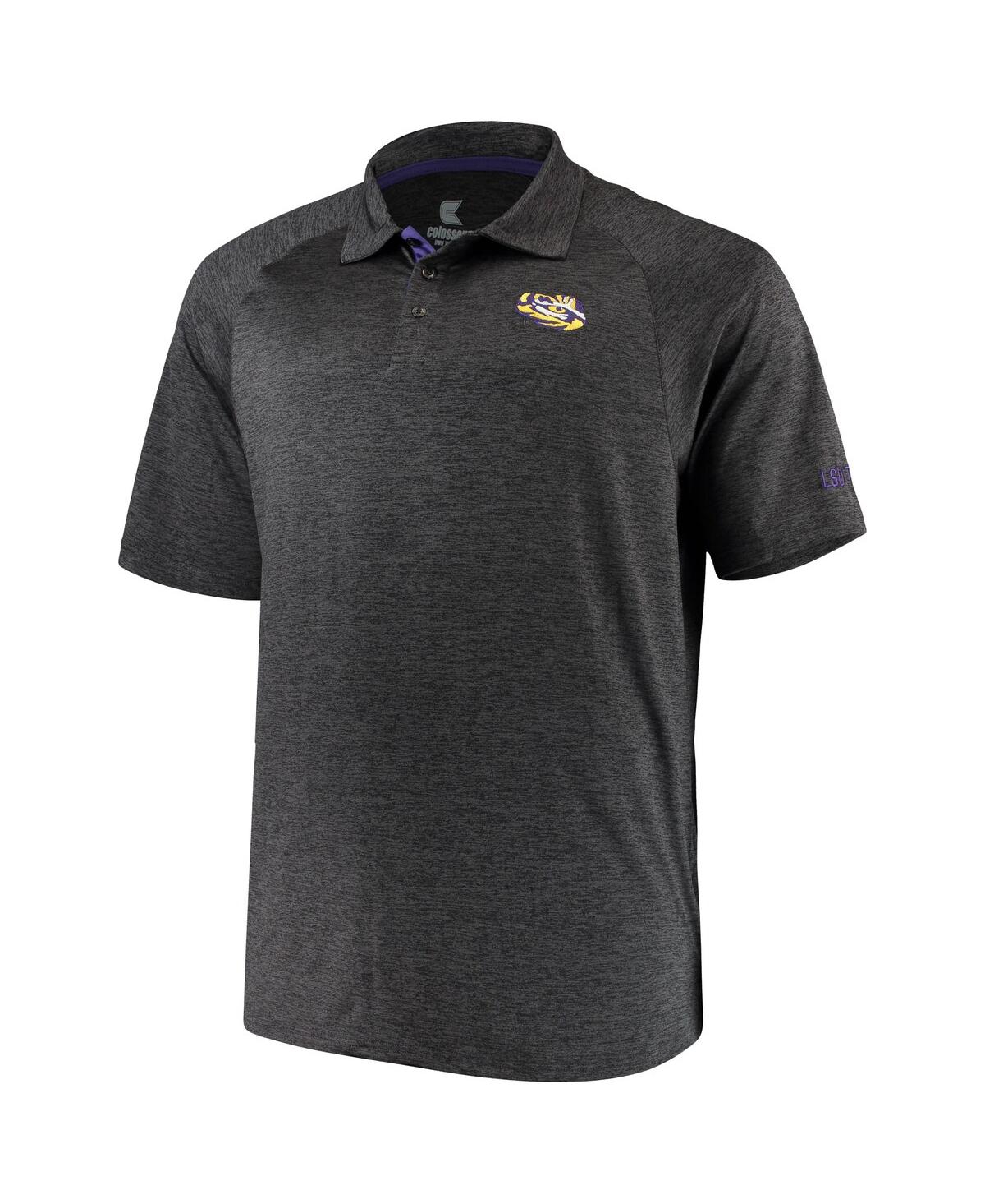 Colosseum Men's  Black Army Black Knights Big And Tall Down Swing Polo Shirt In Black