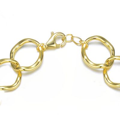 Sterling Silver Genuine Freshwater Pearl Chain Bracelet