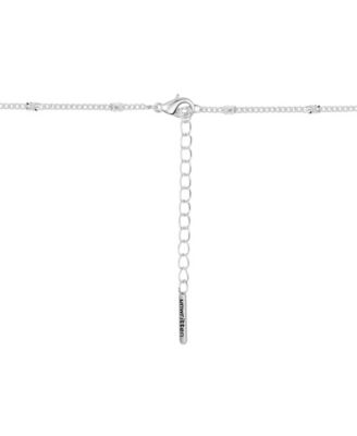 14K Rose Gold Plated Heart and Butterfly, Cubic Zirconia Butterfly and Silver Plated Sister Pendant Necklace