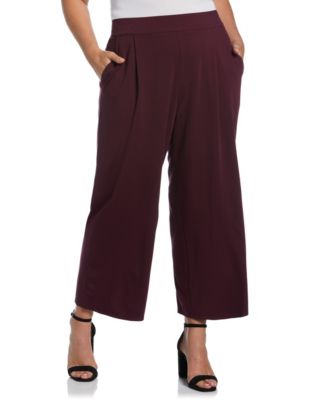 Ella Rafaella Plus Size Wide Leg Ponte Trouser 