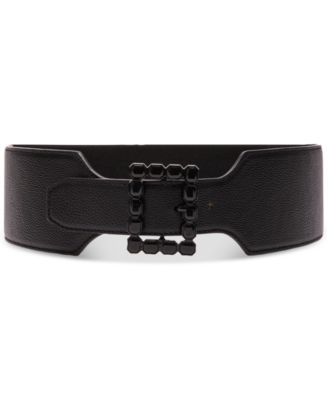 Steve Madden - Women's Embellished Buckle Stretch Belt