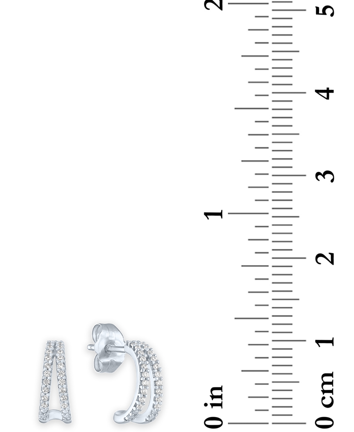 2-Pc. Set Diamond & Polished Hoop Earrings in Sterling Silver & 14k Gold-Plate - Sterling Silver  14k Gold-Plate