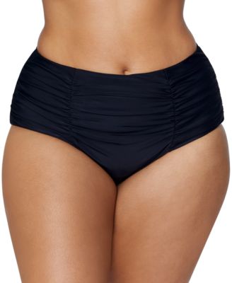 Women's Raisins Curve J840047 Plus Size Atlantic Solids Topanga Bra Swim  Top (Black 18W) 