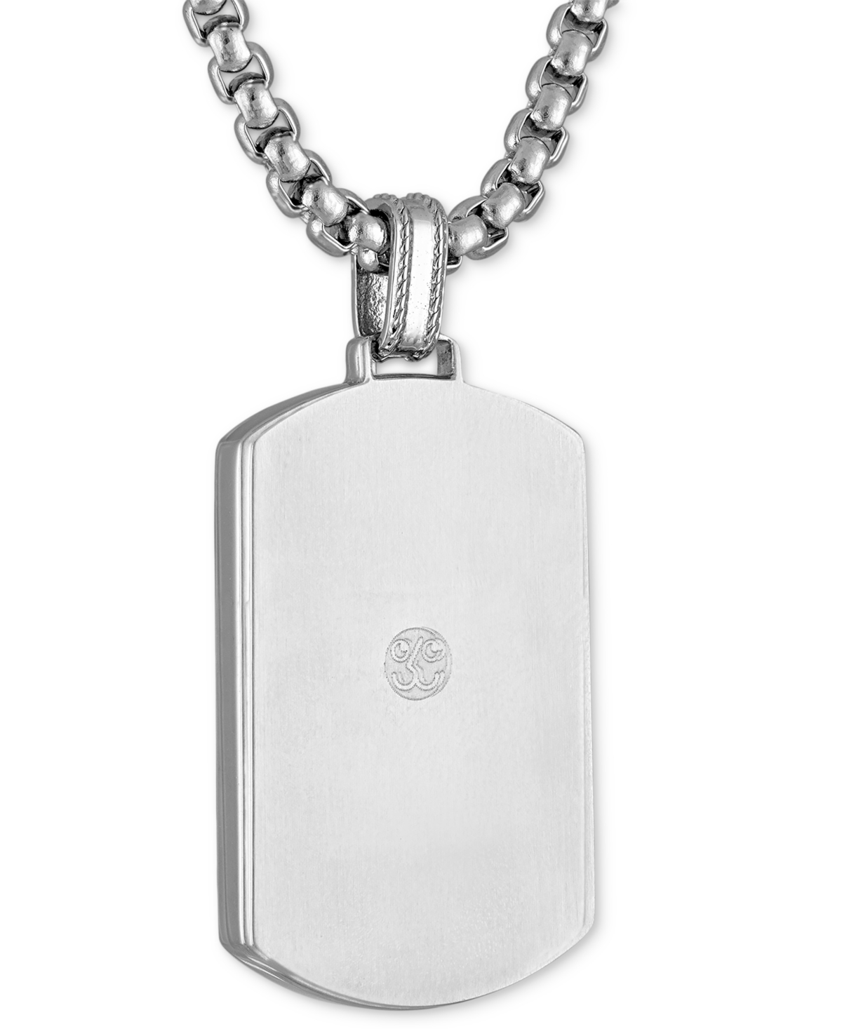 Men's Diamond Cross Dog Tag 22