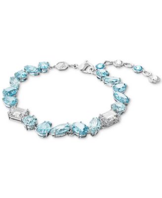Swarovski - Silver-Tone Gema Blue Mixed Cut Bracelet