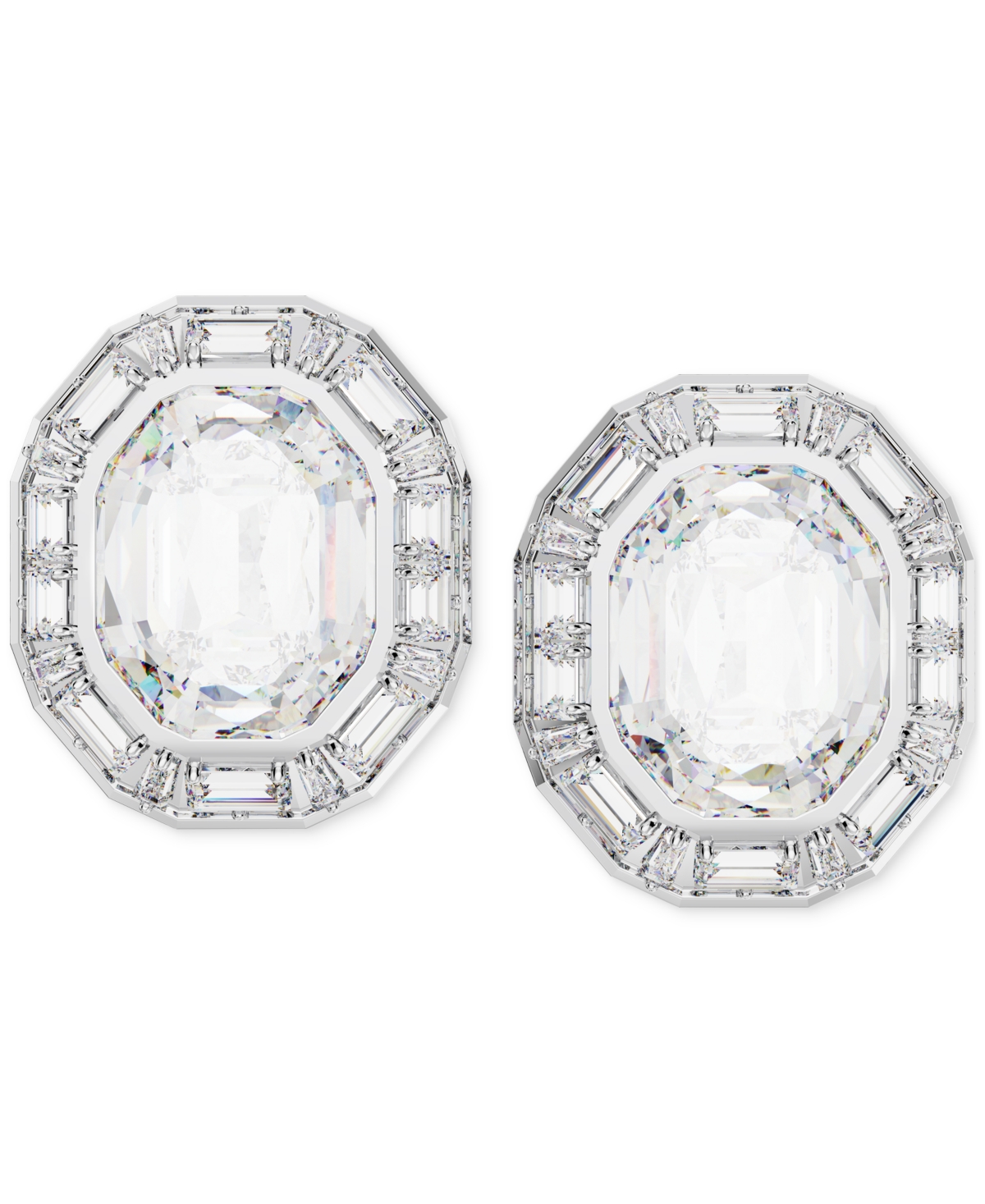 Swarovski Mesmera Silver-tone Crystal Clip Earrings