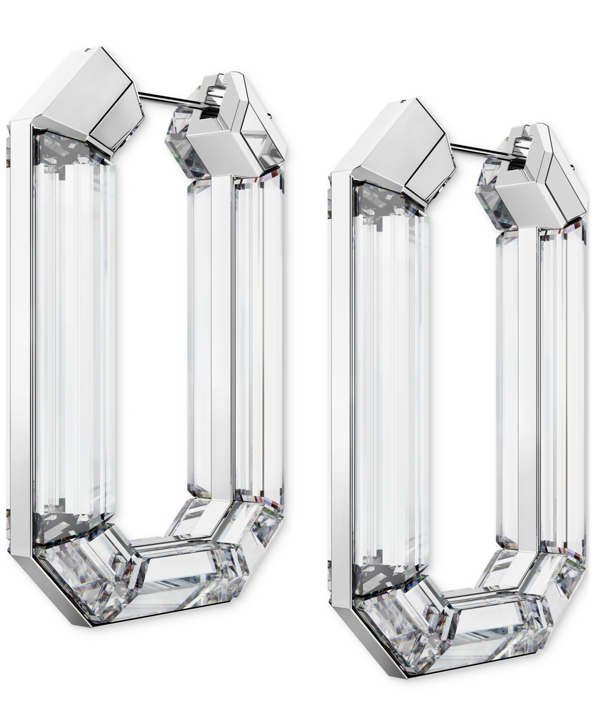 Swarovski Lucent Polished-finish Earrings In Clear