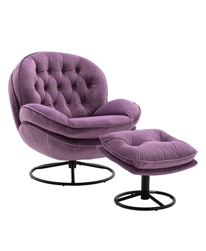 Simplie Fun Accent chair TV Chair Living room Chair with Ottoman