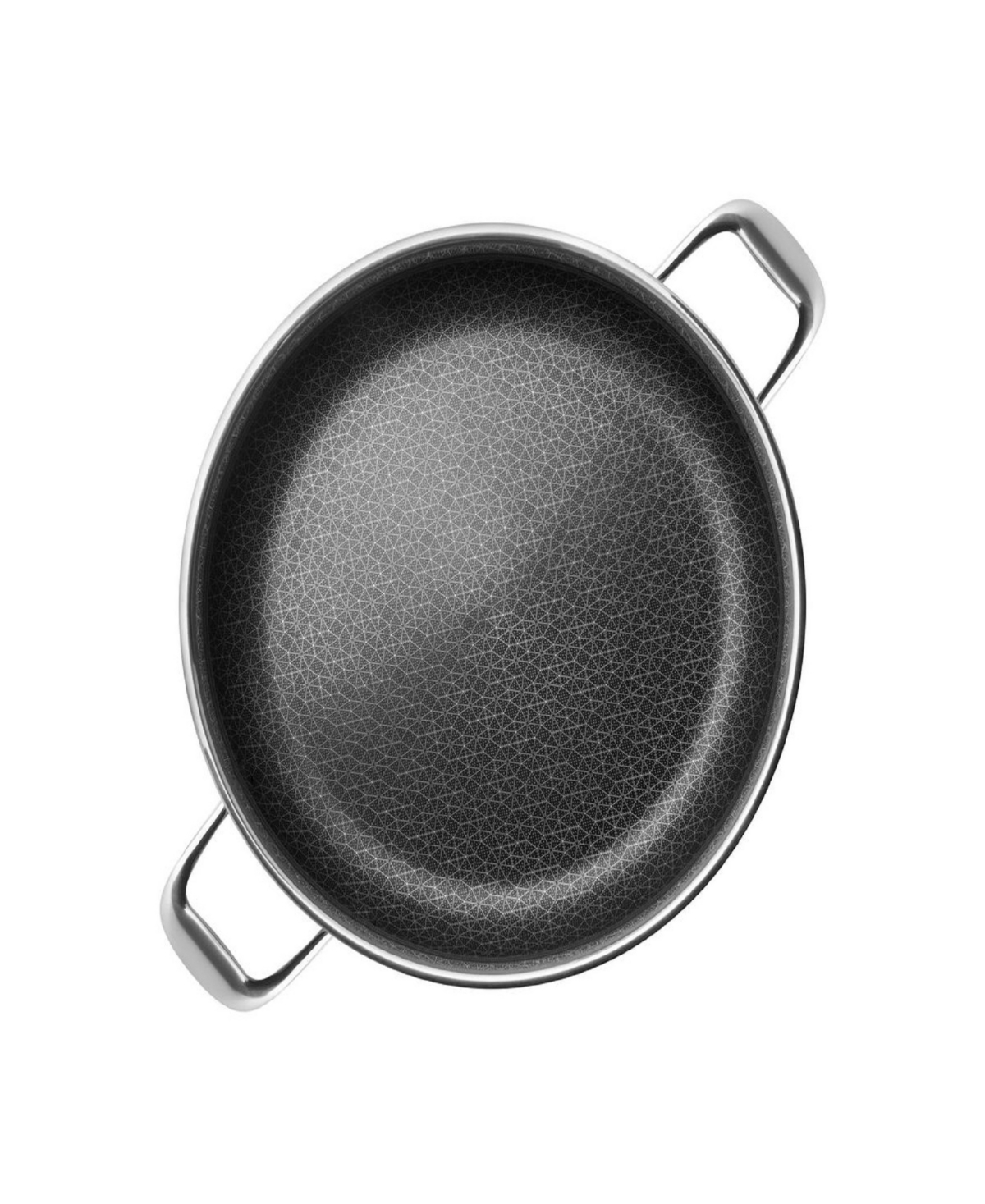 Shop Livwell Diamondclad Stainless Steel Aluminum Core 14" Hybrid Everything Pan In Silver,black