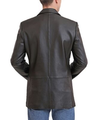 Men's Men Leroy Three Button Lambskin Leather Blazer