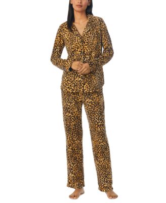 Lauren Ralph Lauren - Women's 2-Pc. Printed Fleece Pajamas Set