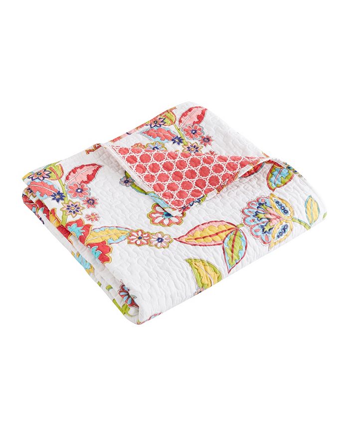 Levtex Clementine Spring Reversible Quilted Throw, 50" x 60" Macy's