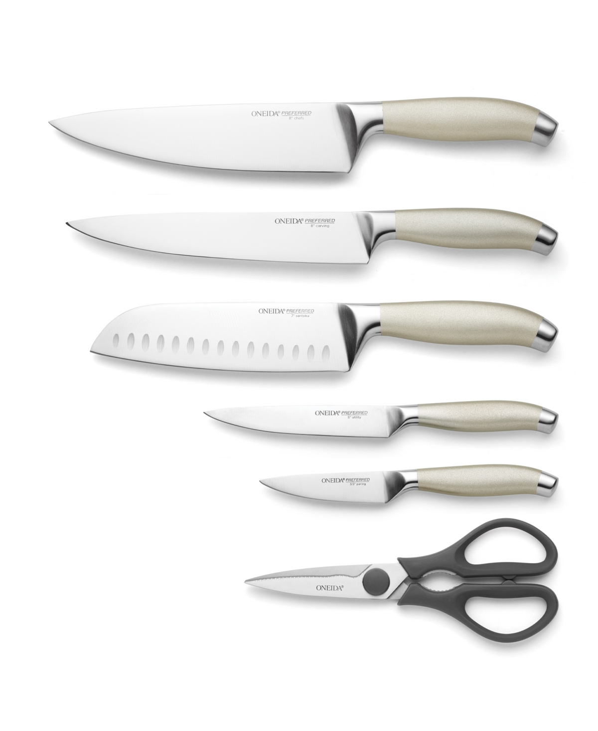 Shop Oneida Preferred 7 Piece Stainless Steel Cutlery Set In Metallic And Stainless