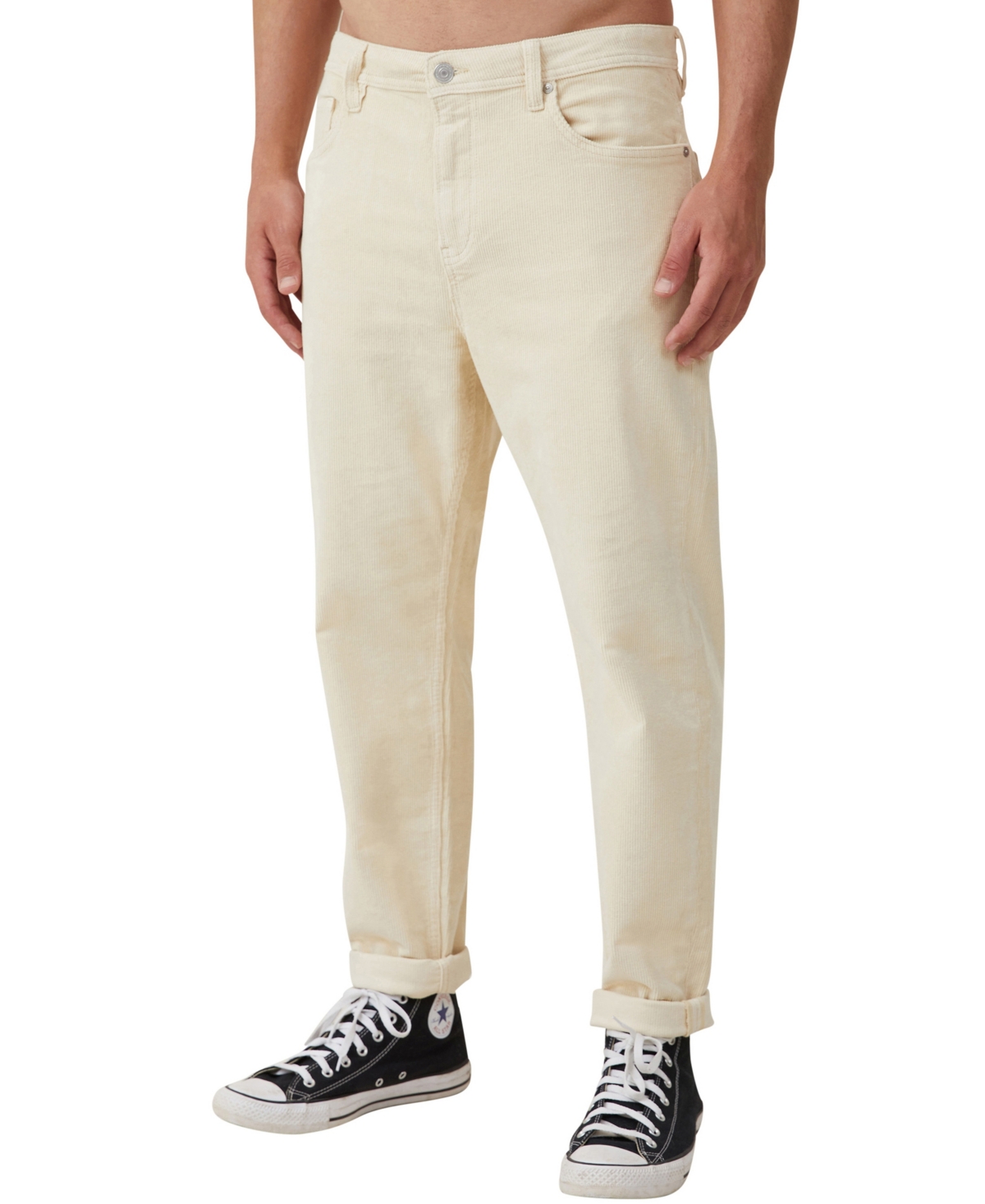 Cotton On Men's Relaxed Tapered Jeans In Stone Cliff Cord
