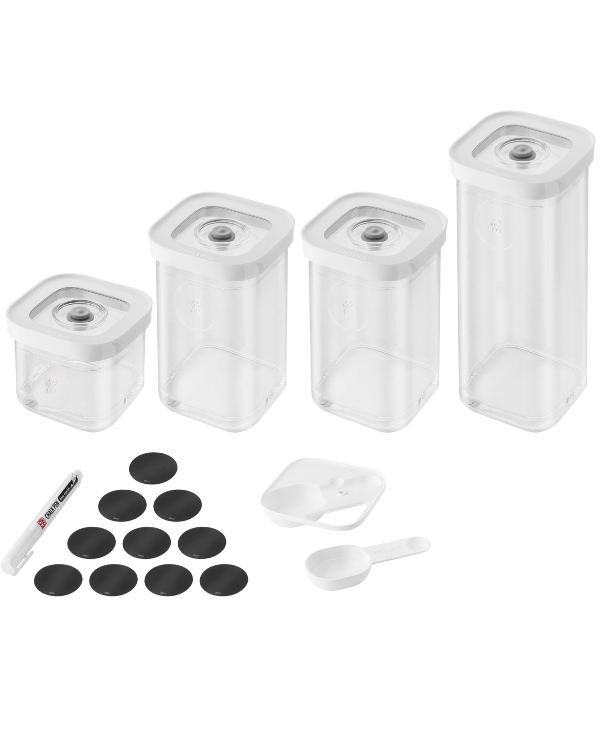 Zwilling 6 Piece Small Fresh Save Cube Container Set In Transparent-white