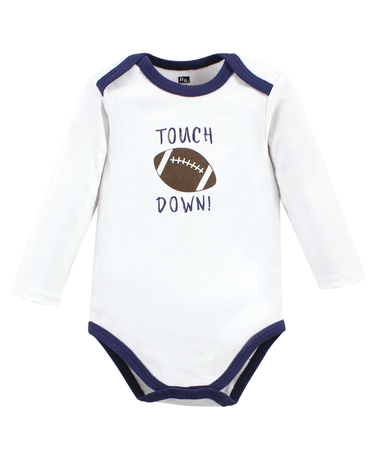 Hudson Baby Baby Boys Cotton Long-Sleeve Bodysuits,3-Pack - Football buddy