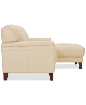 Ashlinn 86" 2-Pc. Pastel Leather Sectional