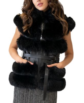 Adrienne landau fur vest hotsell