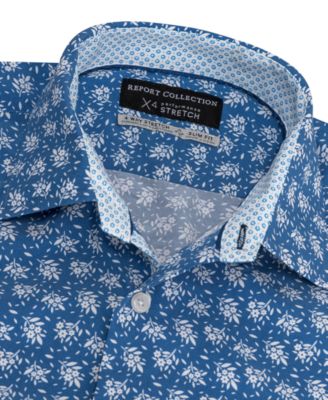 Men's Slim-Fit Floral-Print Shirt