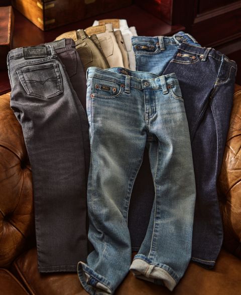 Джинсы Polo Ralph Lauren Sullivan Denim Collection для мальчиков, цвет: Чёрный варёный