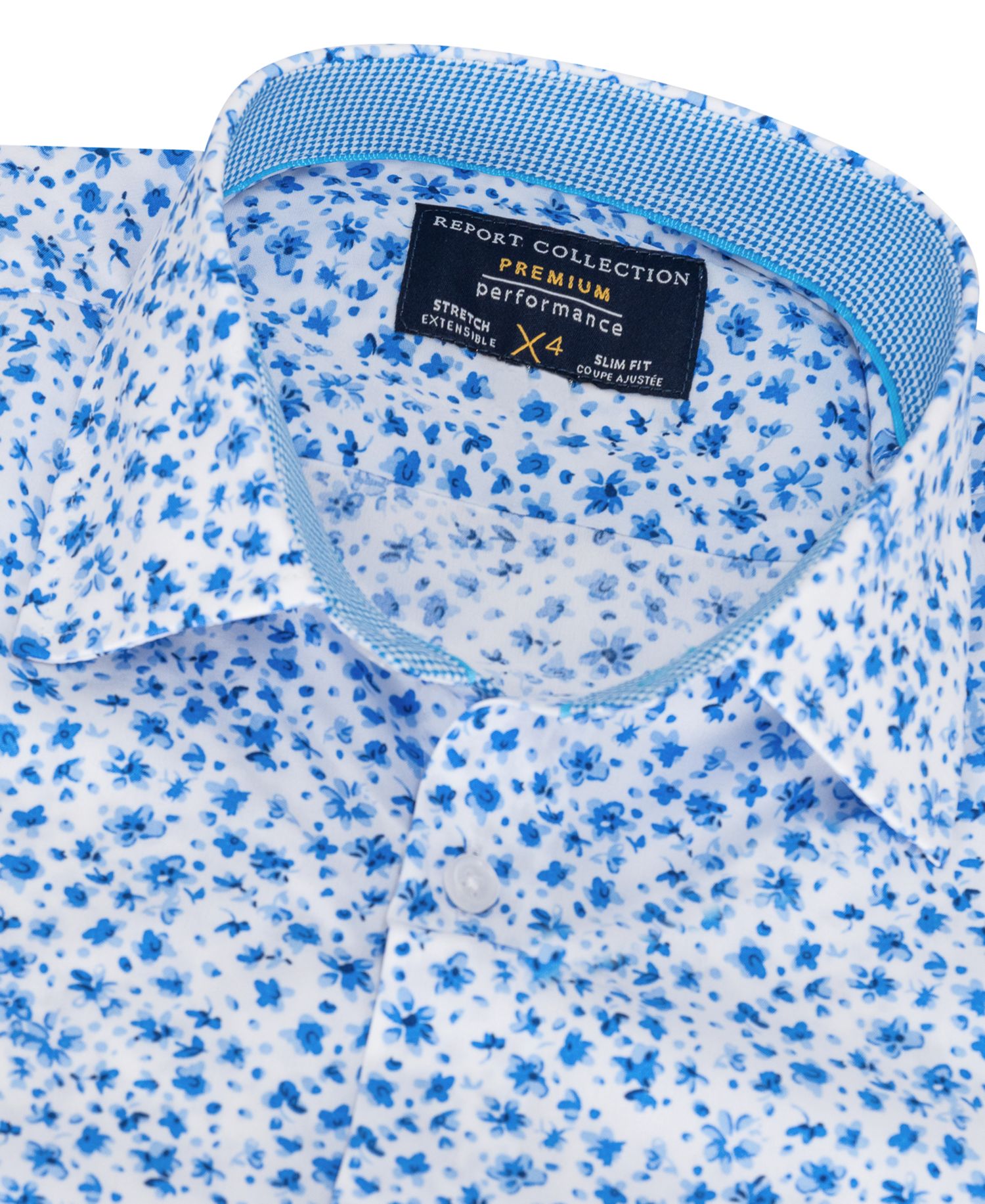 Men's Slim-Fit Floral-Print Shirt