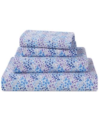 Sunham Microfiber Easy Care Printed 4-Pc. Sheet Set, King