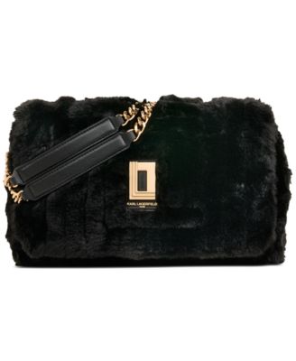 KARL LAGERFELD PARIS - Lafayette Small Faux Fur Shoulder Bag