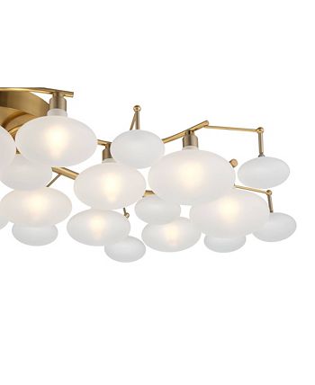 Possini Euro Design Lilypad Modern Ceiling Light Semi Flush Mount