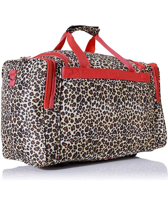 World Traveler Leopard 16-Inch Gym Bag Duffle Bag - Macy's