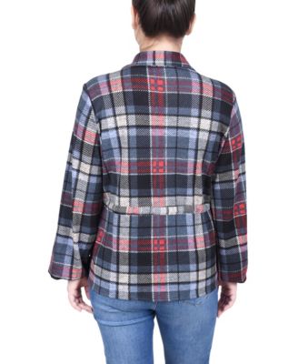 Petite Long Dolman Sleeve Drawstring-Waist Tunic Top