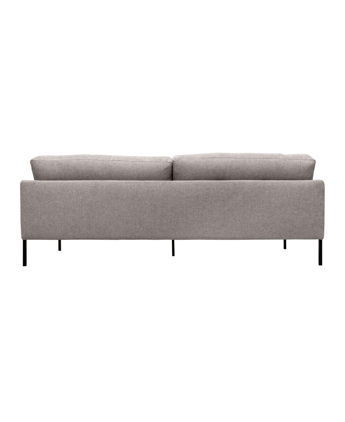 Shop Armen Living Michalina 84" Polyester With Metal Legs Sofa In Gray,black
