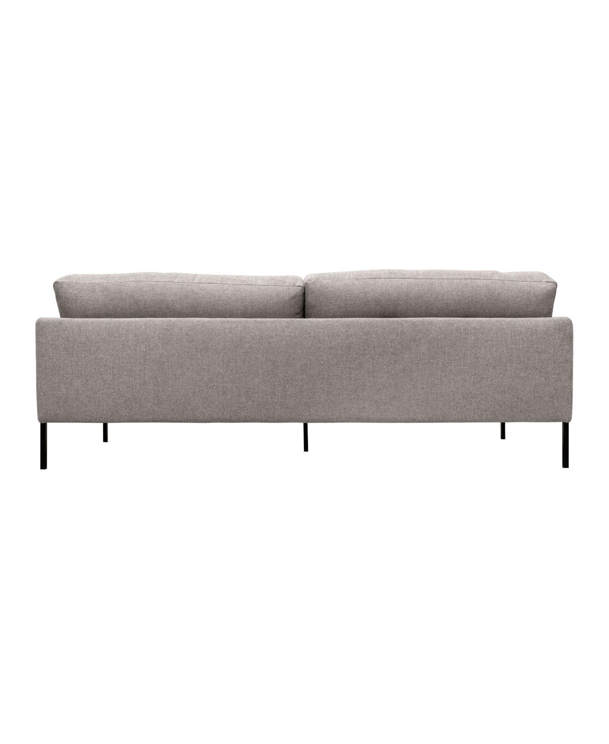 Armen Living Michalina 84" Polyester With Metal Legs Sofa In Gray,black