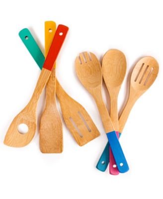 Essentials Stainless Steel and Bamboo 14 Piece Utensil Set