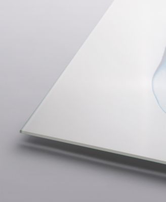 "Indigo Calla Lilies" Frameless Free Floating Tempered Glass Panel Graphic Wall Art, 24" x 24" x 0.2"