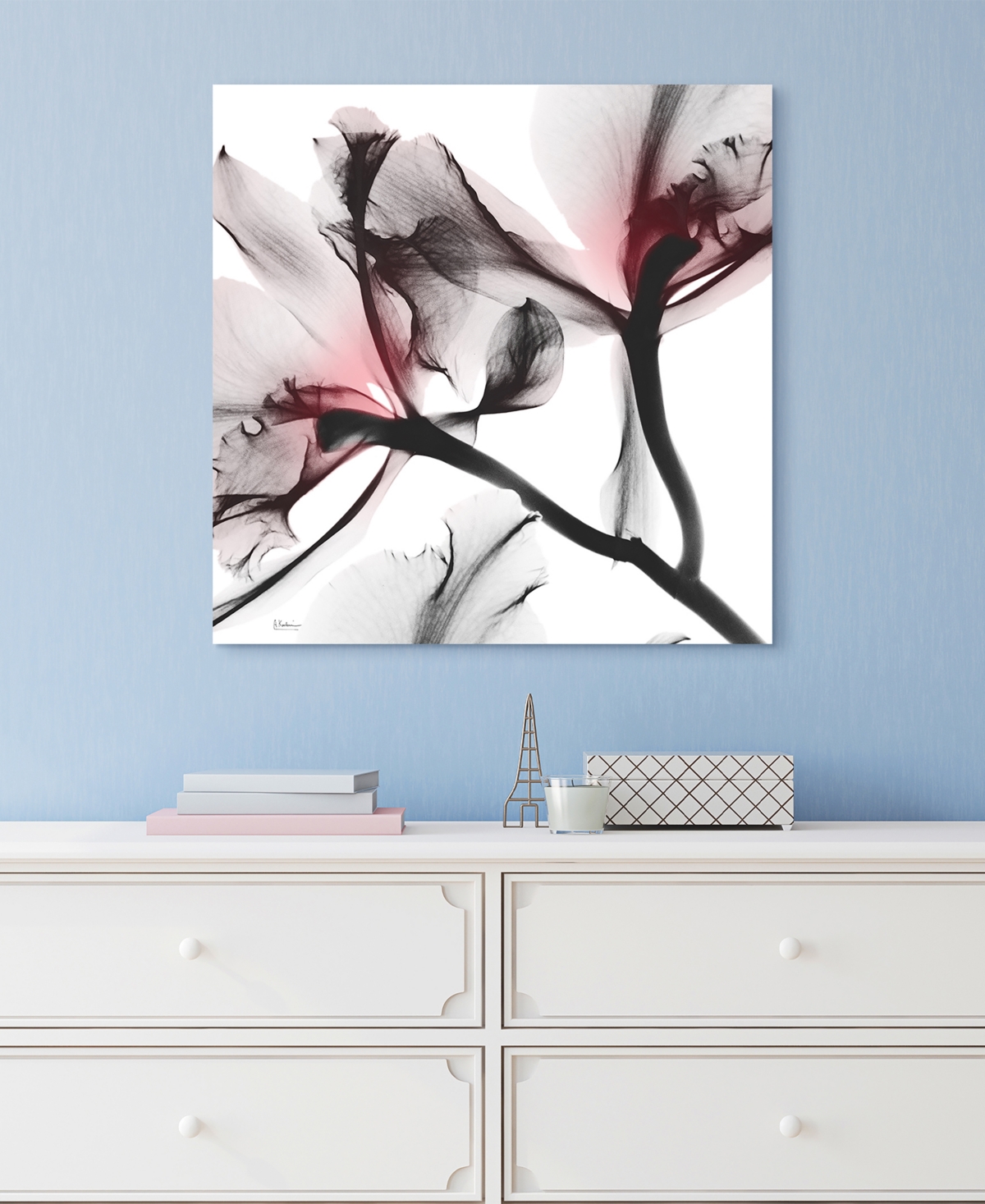 Shop Empire Art Direct "coral Luster 2" Frameless Free Floating Tempered Glass Panel Graphic Wall Art, 24" X 24" X 0.2" In Pink,gray