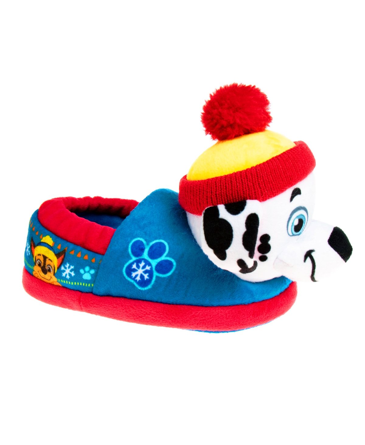 Shop Nickelodeon Little Boys Paw Patrol Marshall And Chase Dual Sizes Slippers In Blue,multi