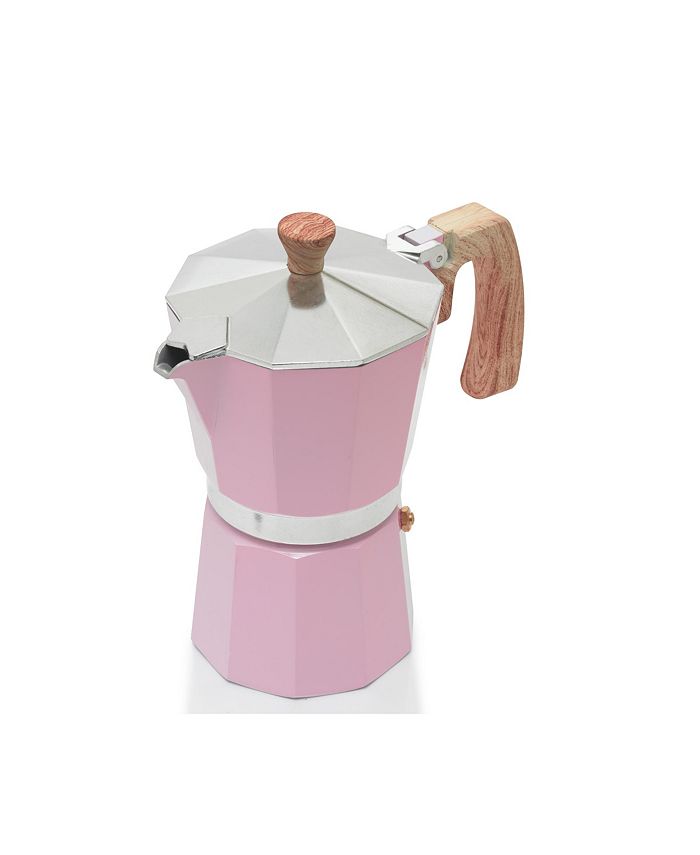 Sedona Aluminum 6 Cup Espresso Maker - Pink