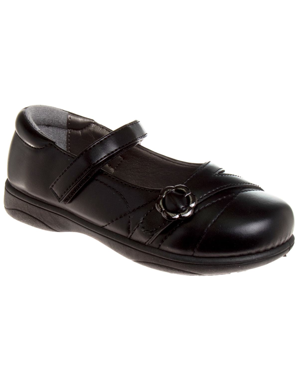 Shop French Toast Big Girls School Hook And Loop Closure Shoes In Black