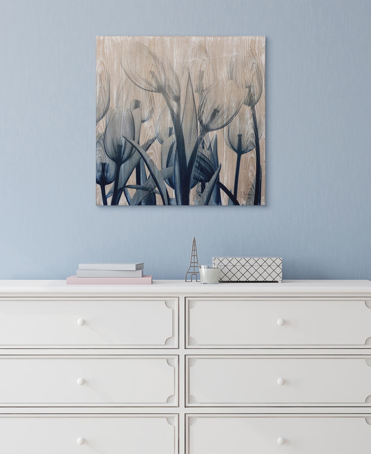 Shop Empire Art Direct Spring Bloom B Fine Radiographic Photography Hi Definition Giclee Printed Directly On Hand Finished  In Blue