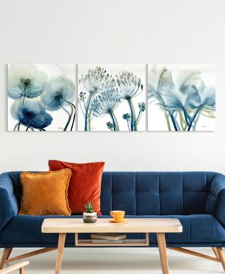 Unfocused Beauty 1 2 3 Frameless Free Floating Tempered Glass Panel Graphic Wall Art, 24" x 24" x 0.2" Each