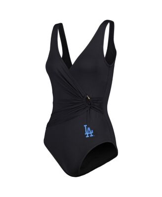Women's Black Los Angeles Dodgers Pearl Clara One-Piece Swimsuit