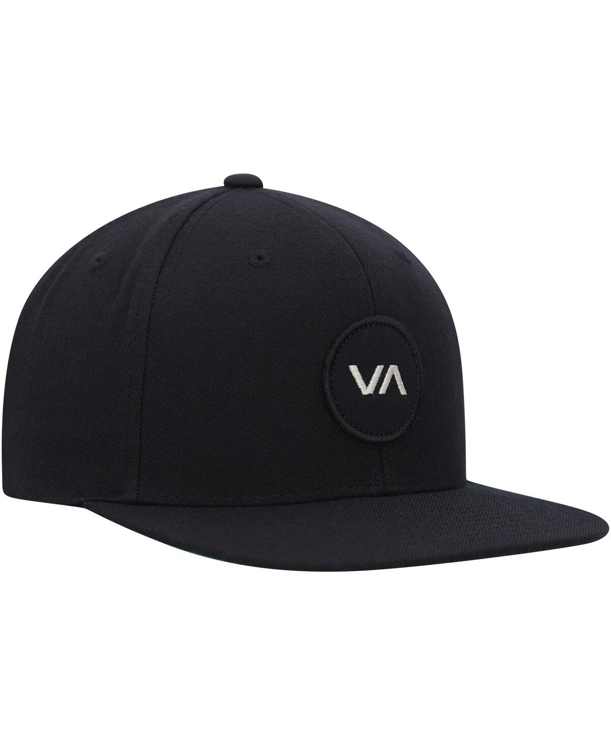 Shop Rvca Men's  Black Va Patch Snapback Hat