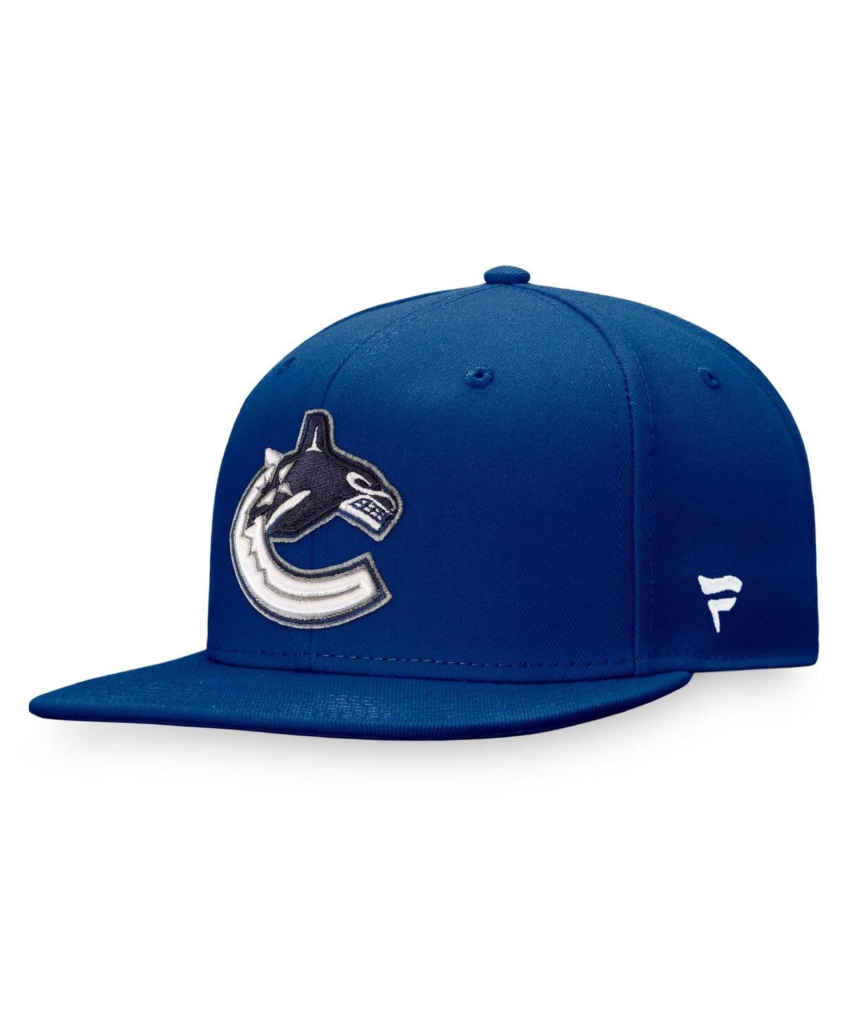Fanatics Men's  Blue Vancouver Canucks Core Primary Logo Fitted Hat