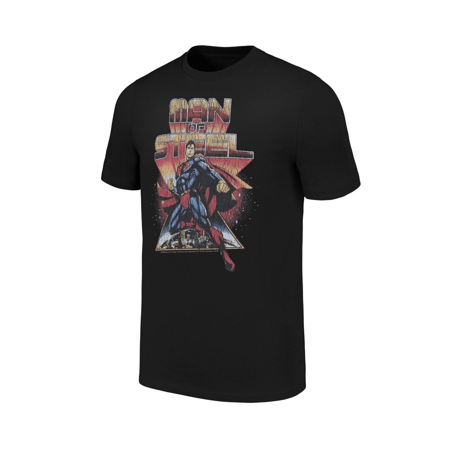 Men's and Women's Black Superman Man of Steel T-shirt
